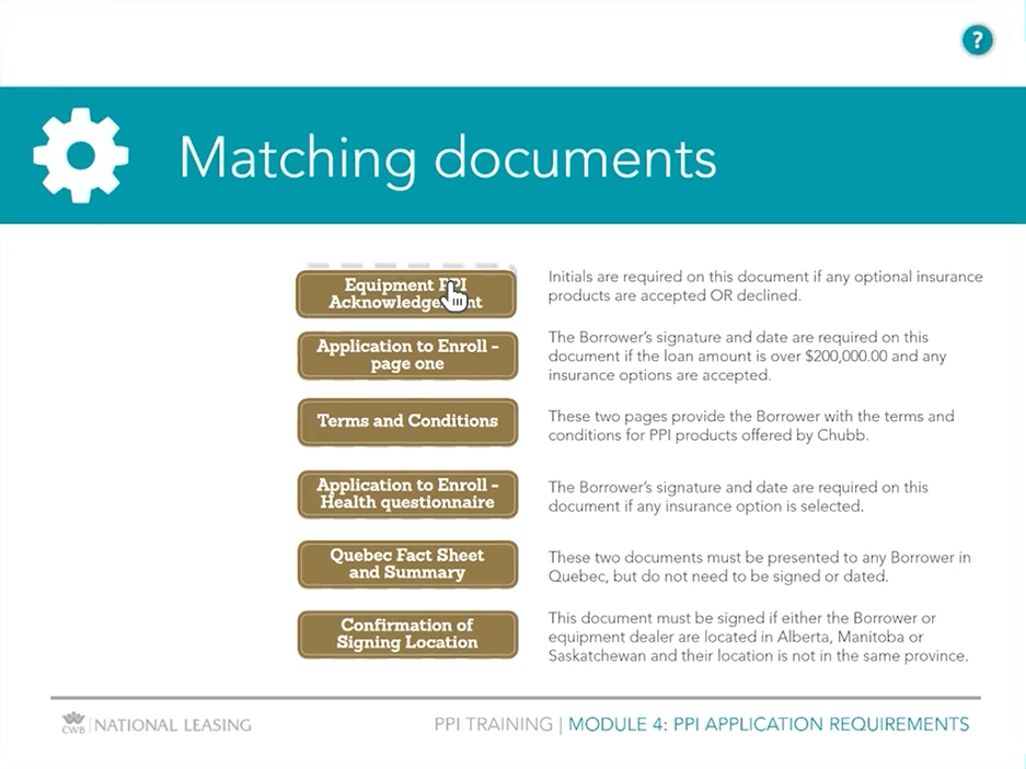CWB National Leasing training interface