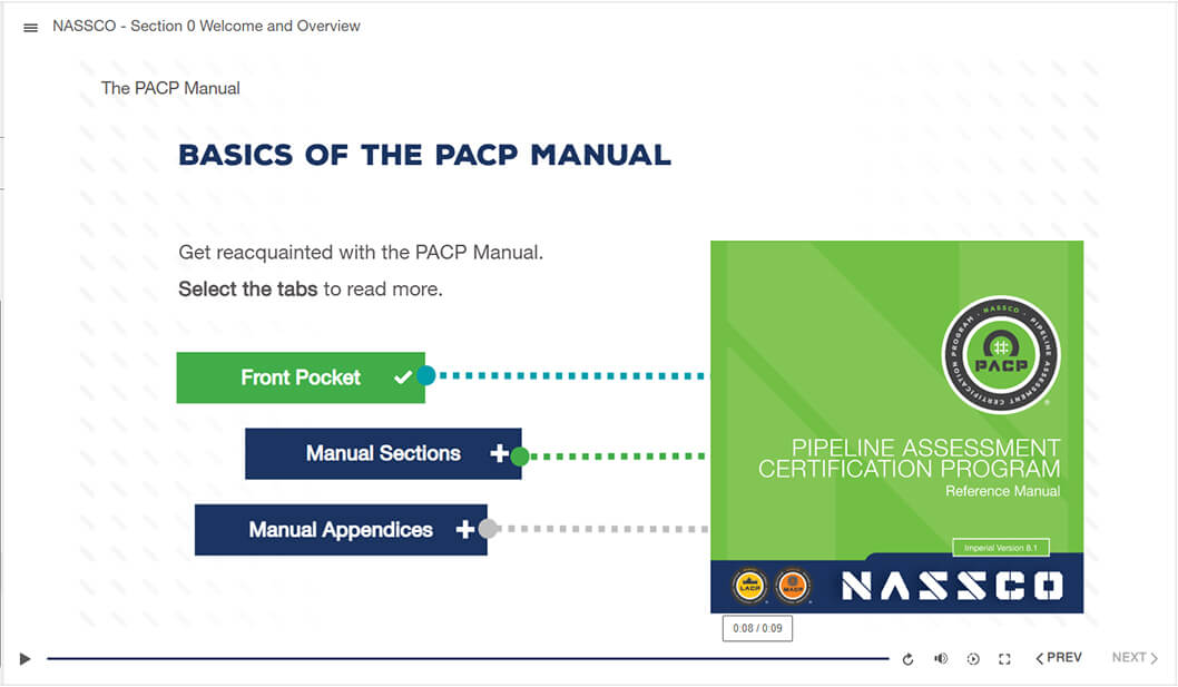 Basics of the PACP Manual — tabbed lesson from the NASSCO course