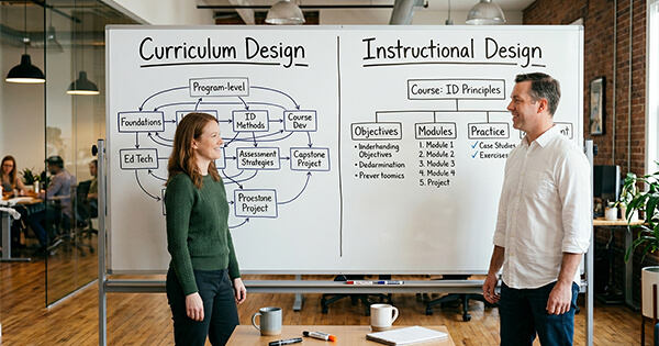 Comparison of instructional design and curriculum design